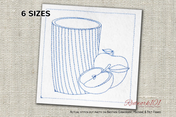 Apple Juice with Glass Lineart Review for Apparel Embroidery