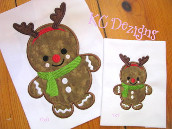 Baby Gingerbread Rudolph Embroidery
