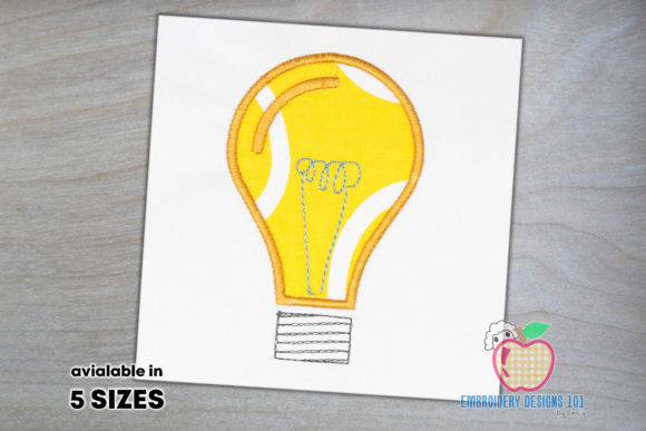 Comic Style Light Bulb Embroidery Design Review