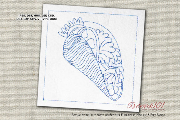 Mexican Burrito Bluework Embroidery