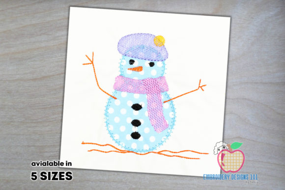 Snowman with a Pink Scarf Embroidery Review
