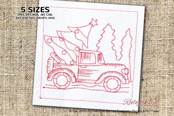 Van with Christmas Tree Embroidery Design Review